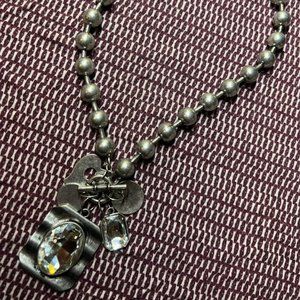 Silver Metal Eclectic Necklace